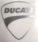 Aufkleber transparent Ducati Corse Logo 2010 schwarz oder silber