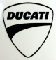 Aufkleber transparent Ducati Corse Logo 2010 schwarz oder silber