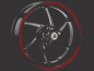 Felgenrand-Aufkleber Moto GP Design rot