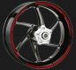 Felgenrand-Aufkleber Moto GP Design rot