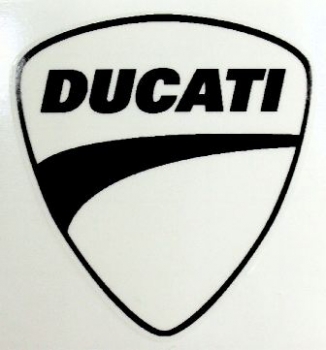 Aufkleber transparent Ducati Corse Logo 2010 schwarz oder silber