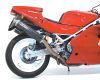 SIL-MOTO Slip-on Schalld�mpferpaar rund hoch Kohlefaser/VA Ducati 851/888 Strda + Bip. (1991-)