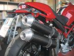 QUAT-D Schalld�mpferpaar Kohlefaser/rund Ducati Monster S4R (ab Bj.2007) / S4RS (alle)