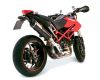 SIL-MOTO Schalld�mpfer Komplettanlage 2-1 Kohlefaser/oval Ducati Hypermotard 1100 / 1100 S