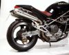 SIL-MOTO Schalld�mpferpaar "Megaphon" hoch VA/geb�rstet Ducati M 600/620/750/800/900/1000/S4