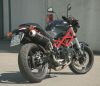 QUAT-D Schalld�mpferpaar Kohlefaser rund hochgelegt Ducati Monster 620/695/750/800/900/1000/S4