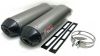 SIL-MOTO Schalld�mpferpaar oval Titan mit Carbon-Endkappen Aprilia Dorsoduro 750