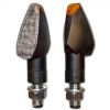 LED-Blinker "PEAK", schwarz, kurz, klar, E-gepr. Paar