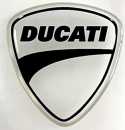 Doming 3D Aufkleber transparent Ducati Corse Logo 2010 schwarz oder silber