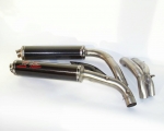 SIL-MOTO Kit Schalld�mpferpaar Carbon hoch oval mit Sammler Ducati 748/916/996/998